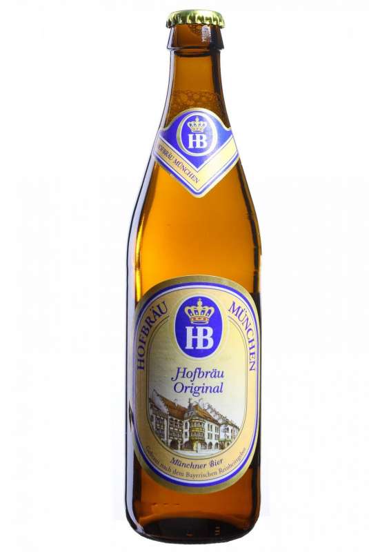 Пиво светлое фильтрованное Хофброй Оригинал 5,1% 0.5л в ст. бутылке