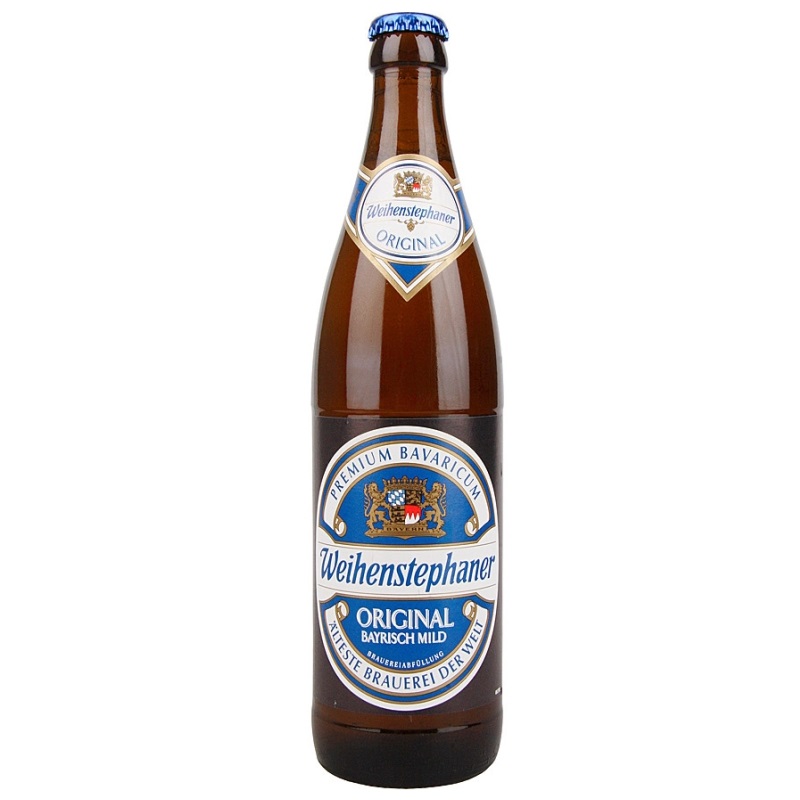 Пиво светлое фильтрованное Вайнштеффан Оригинал 5,1% 0.5л в ст. бутылке