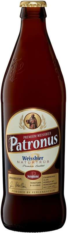 Пиво Патронус светлое нефильтрованное 5,5% 0,5л в ст.б