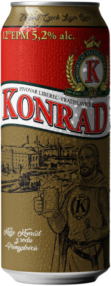 Пиво Конрад 12 светлое фильтрованное 5,2% 0,5л в ж/б