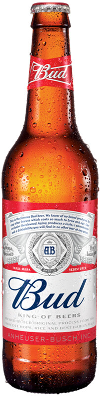 Пиво светлое фильтрованное Бад 5% 0,47 л в стекл.бут.