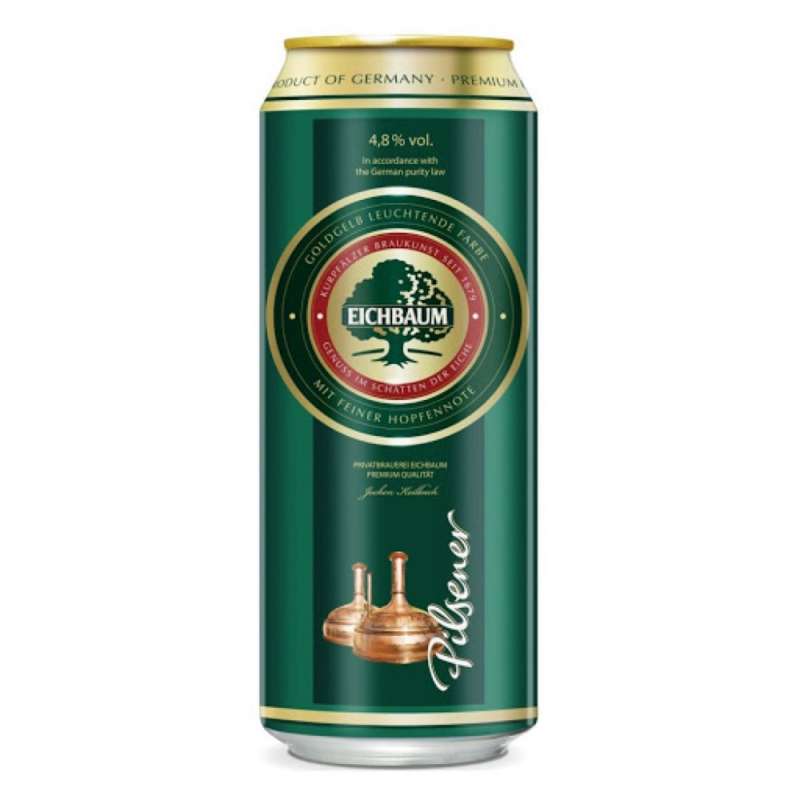 Пиво светлое фильтрованное Айхбаум Премиум Пилснер 4,8% 0,5 л в ж/б
