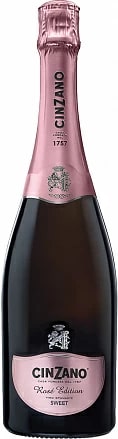 Вино игристое полусладкое розовое "Чинзано Розе" 9,5,% 0,75л.