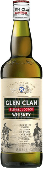Виски купажированный шотландский Глен Клан 3 года 40% 0,7