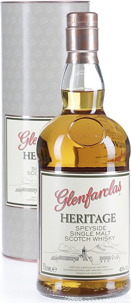 Виски односолодовый Гленфарклас Херитейдж 40% 0.7л в подарочном тубусе