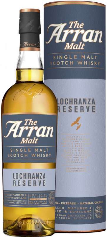Виски односолодовый Арран Лохранза Резерв 43% 0.7л в подарочном тубусе