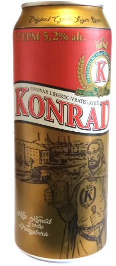 Пиво светлое фильтрованное Конрад 12 Премиум Лагер 5.2% 0.5л в ж/б
