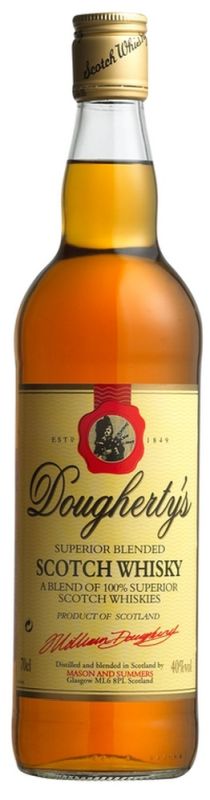 Виски шотландский купажированный Догерти 40% 0,7л